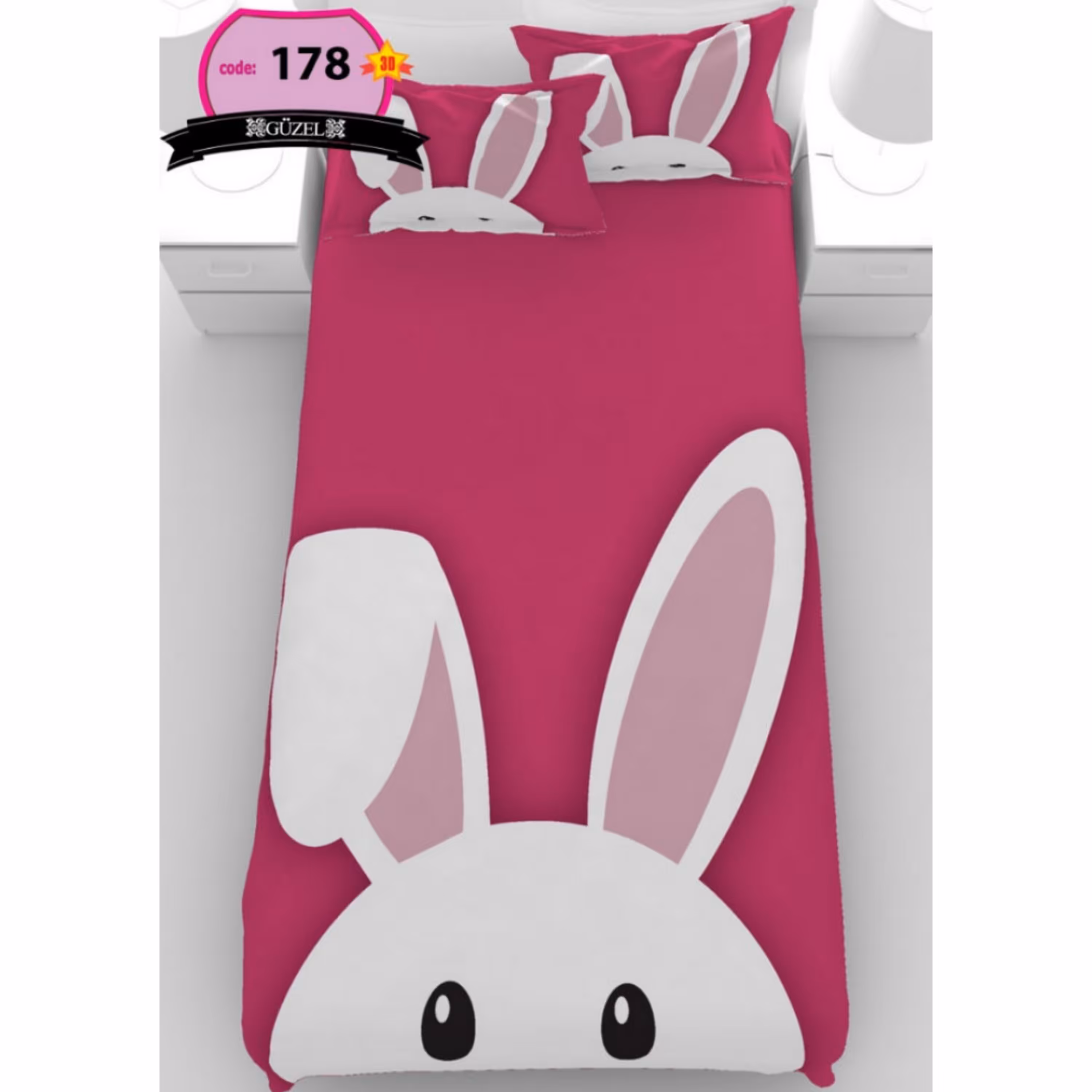 روتختی تک نفره سه بعدی برند گوزل -5 تکه -کد178