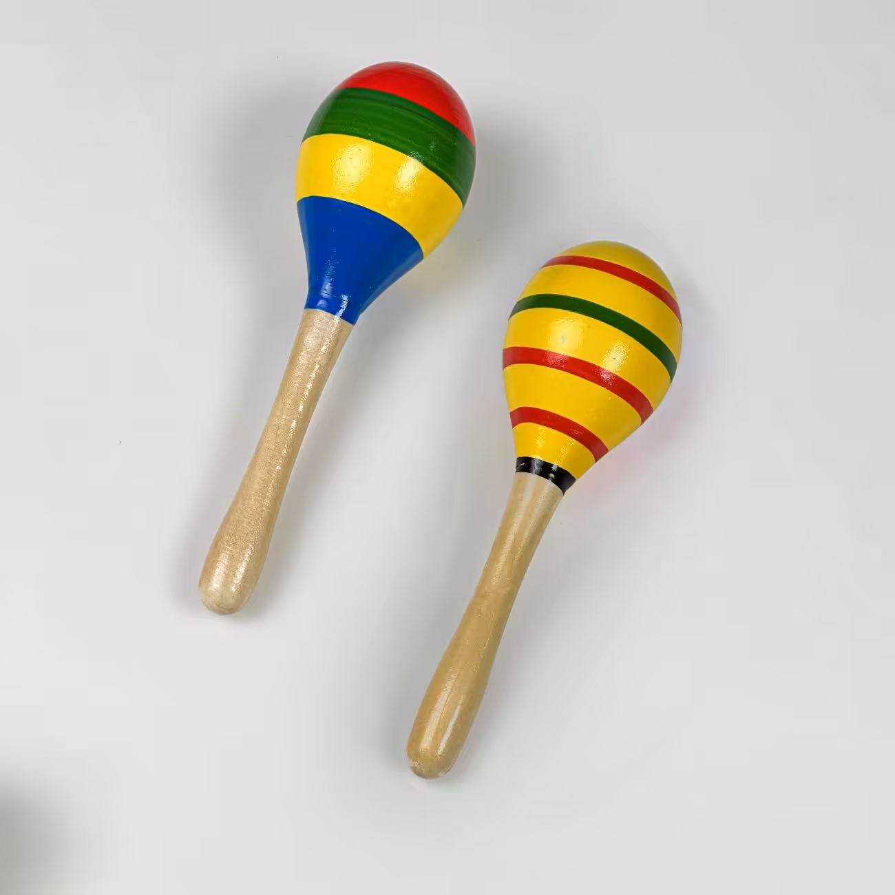 اسباب بازی جغجغه چوبی طرح راه راه کد 5361870