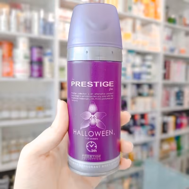 اسپری خوشبوکننده زنانه  بدن پرستیژ مدل هالووین Halloween مناسب برای لباس و بدن حجم 150 میلی لیتر