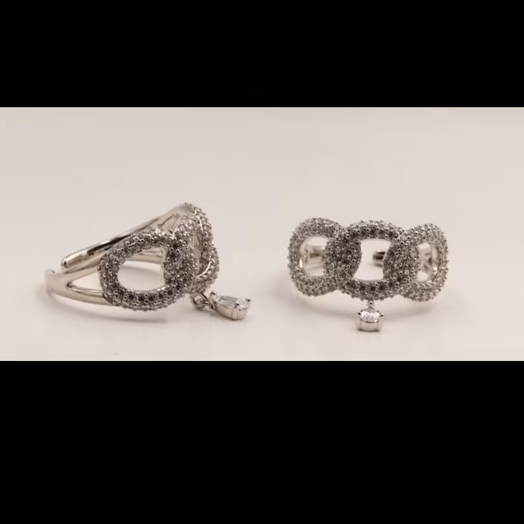 انگشتر کد11494 برند ژوپینگ.طرح جواهر.نگین اتمی.با آبکاری طلا.ضد حساسیت.رنگ ثابت.سایزبندی کامل7