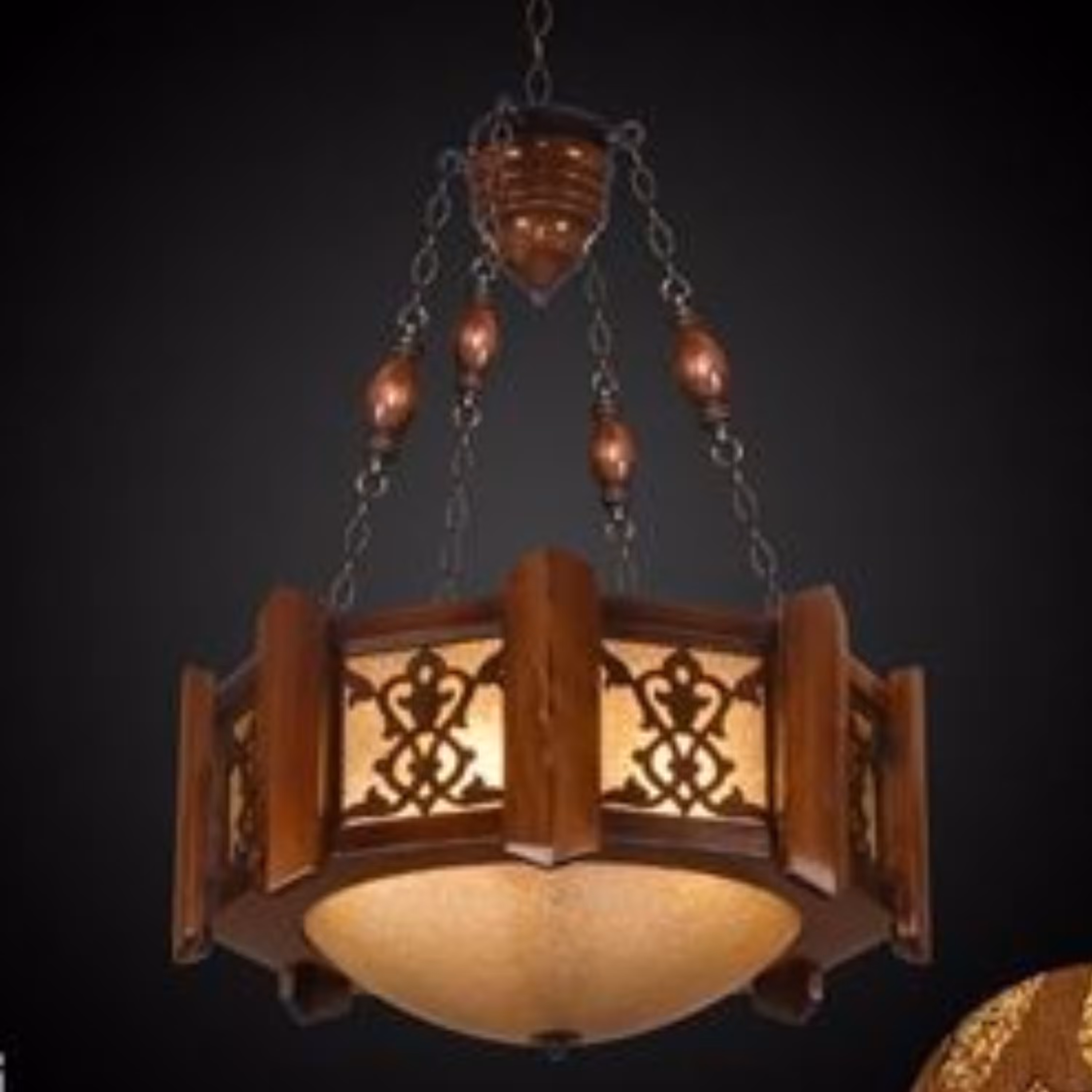 لوستر چوبی منجی مدل ونوس بزرگ