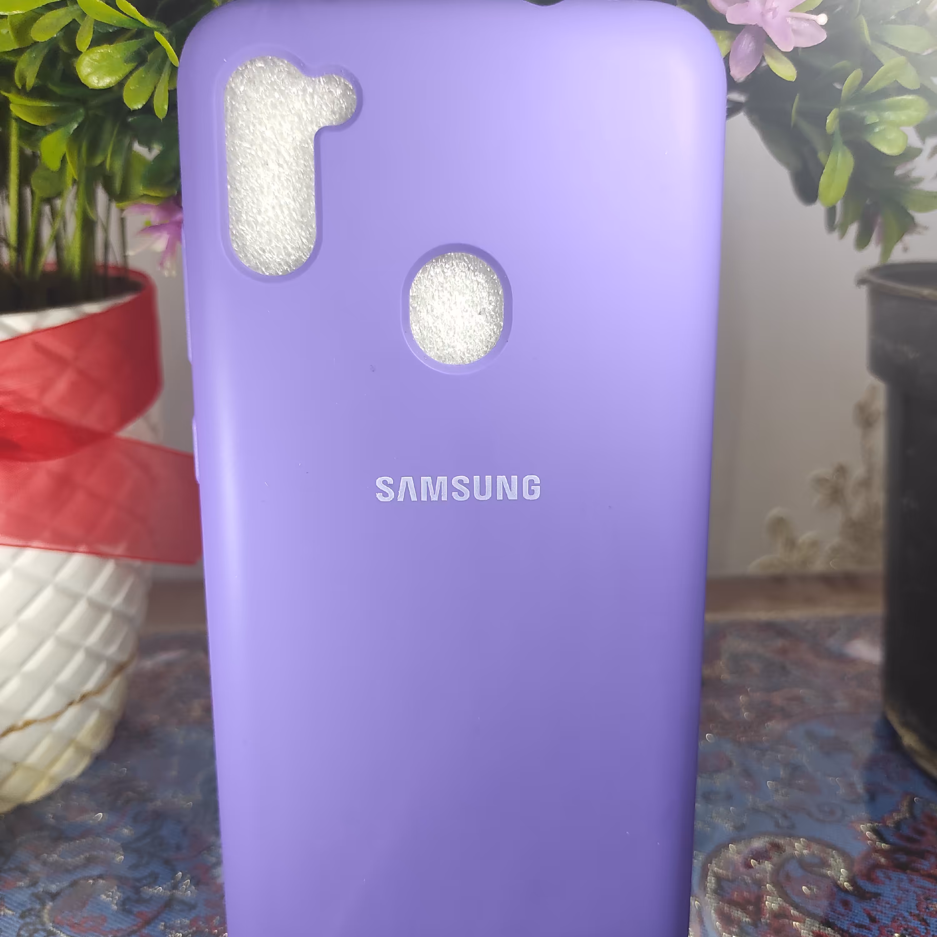 قاب سیلیکونی مناسب برای سامسونگ A11 رنگ بنفش 