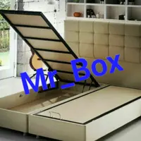 تختخواب باکس جکدار هتلی دوتیکه سایز 180 دونفره با تاج تخت خواب