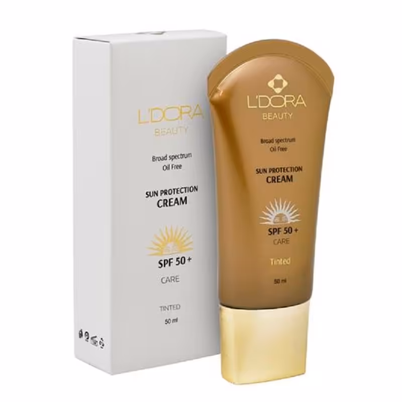 کرم ضدآفتاب رنگی و فاقد چربی SPF50 و حجم 50 میلی لیتر