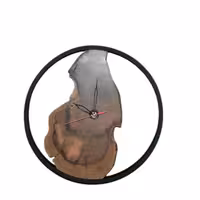 ساعت چوبی روستیک مدل آبنوس قطر 45