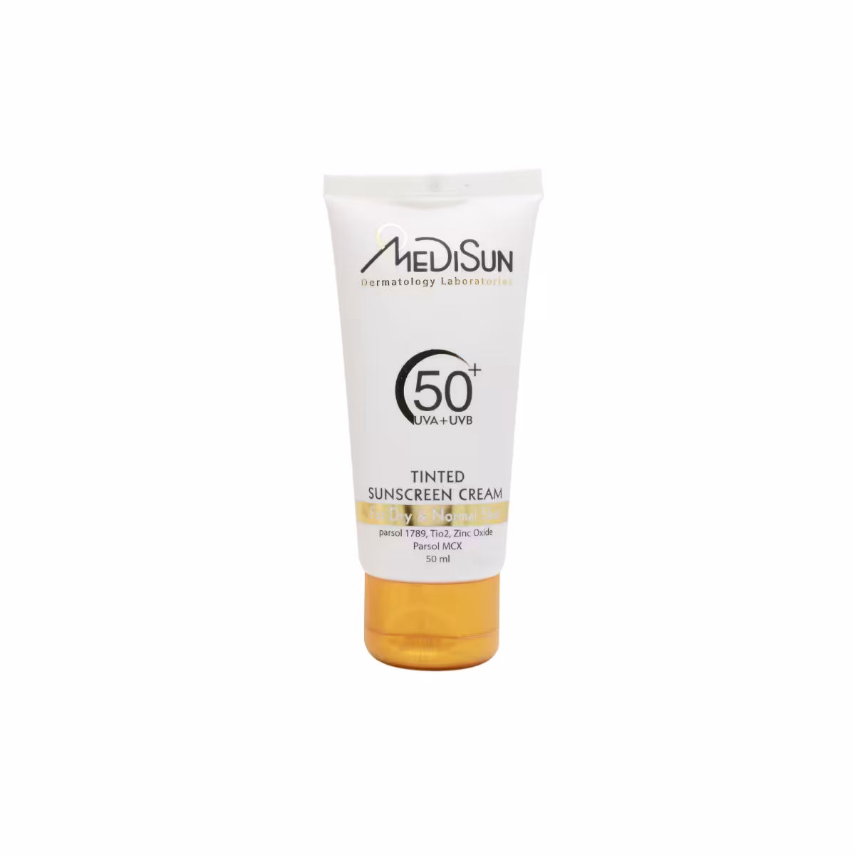 کرم ضدآفتاب رنگی SPF 50 مدیسان (مخصوص پوست های خشک و معمولی)