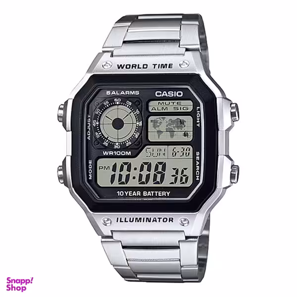 ساعت مچی کاسیو (Casio) مدل دیجیتال استیلAE-1200WHD-1AVDF
