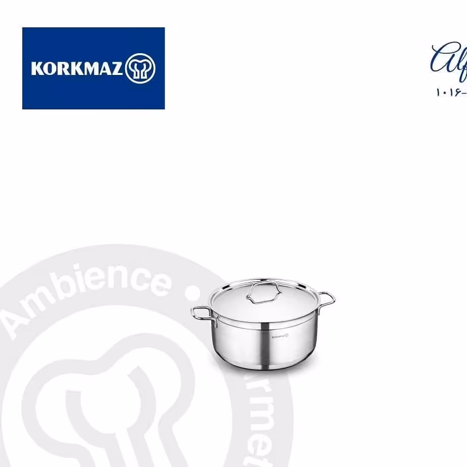 قابلمه استیل کروکماز ترکیه سایز 16 مدل 1016 طرح آلفا 