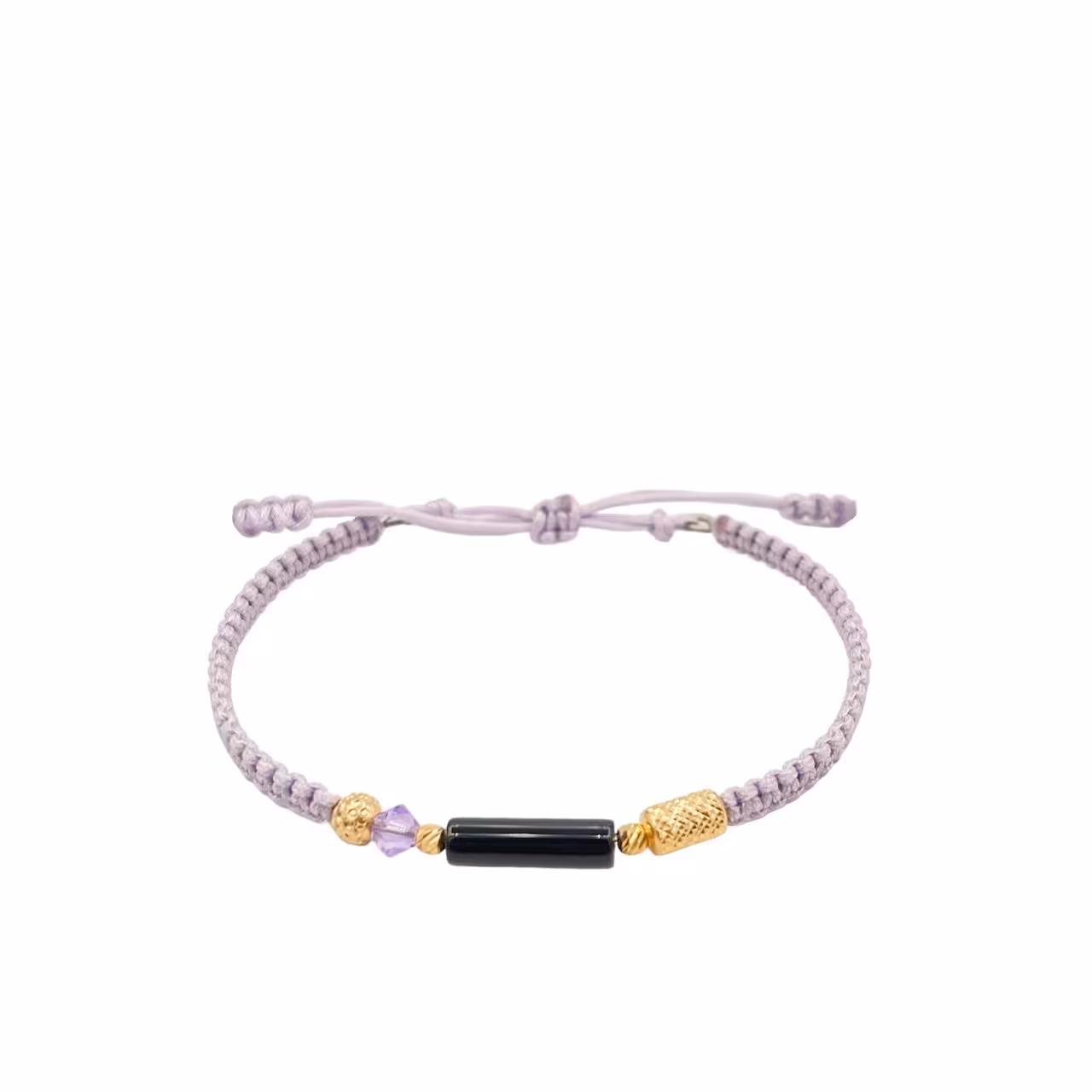 دستبند طلای 18 عیار تلفیقی سنگ و  بند پارچه ای کدDP19