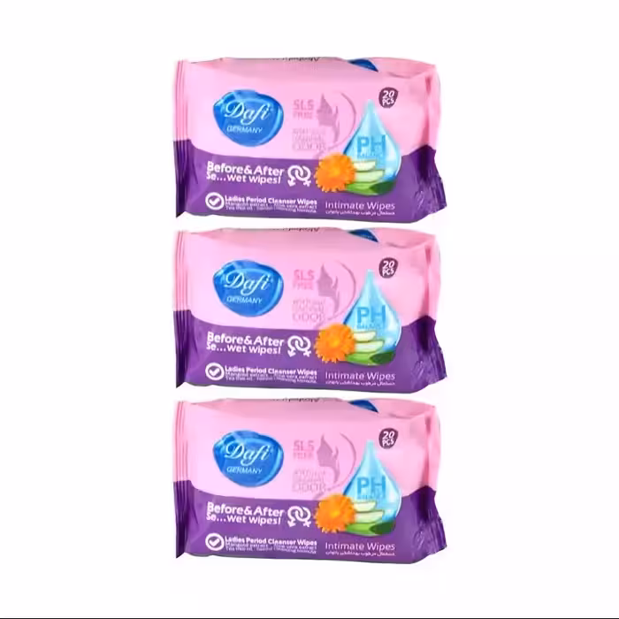 دستمال مرطوب دافی مدل wo2 مجموعه 3 عددی