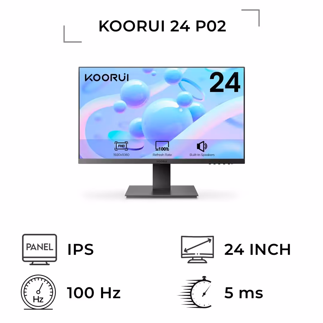 مانیتور کووری مدل KOORUI 24 P02 سایز 24 اینچ