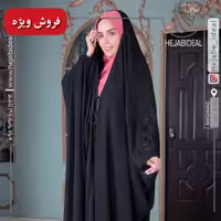 چادر مشکی عبایی جده گلدوزی شیوا کرپ تایتانیک(همراه باقرعه کشی ماهیانه چادرمشکی)