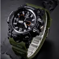 ساعت مردانه جیشاک کاسیو جی شاک اسپرت موتور ژاپن دو زمانه با جعبه چوبی G shock