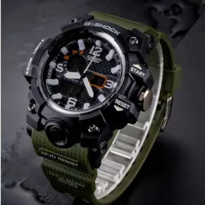 ساعت مردانه جیشاک کاسیو جی شاک اسپرت موتور ژاپن دو زمانه با جعبه چوبی G shock