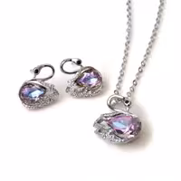 نیم ست سواروسکی جنس برنج کد SE11082