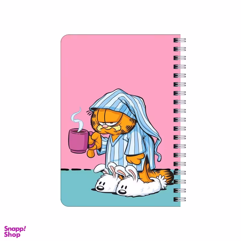 دفترچه یادداشت ۸۰ برگ بامبیلیپ مدل چوبی طرح گارفیلد خوابالو کد 3350768