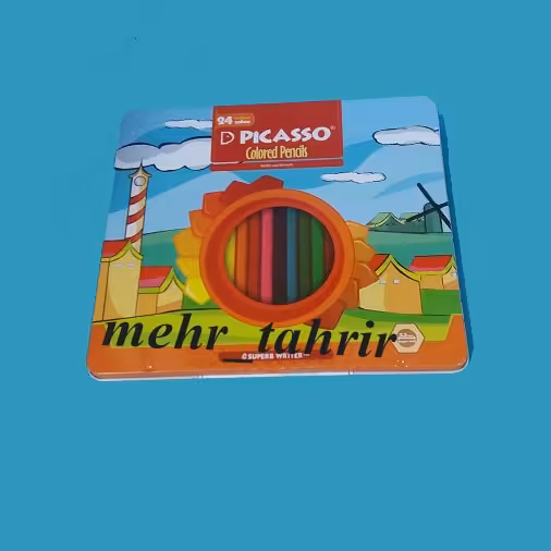 مداد رنگی 24 رنگ تخت فلزی پیکاسو 