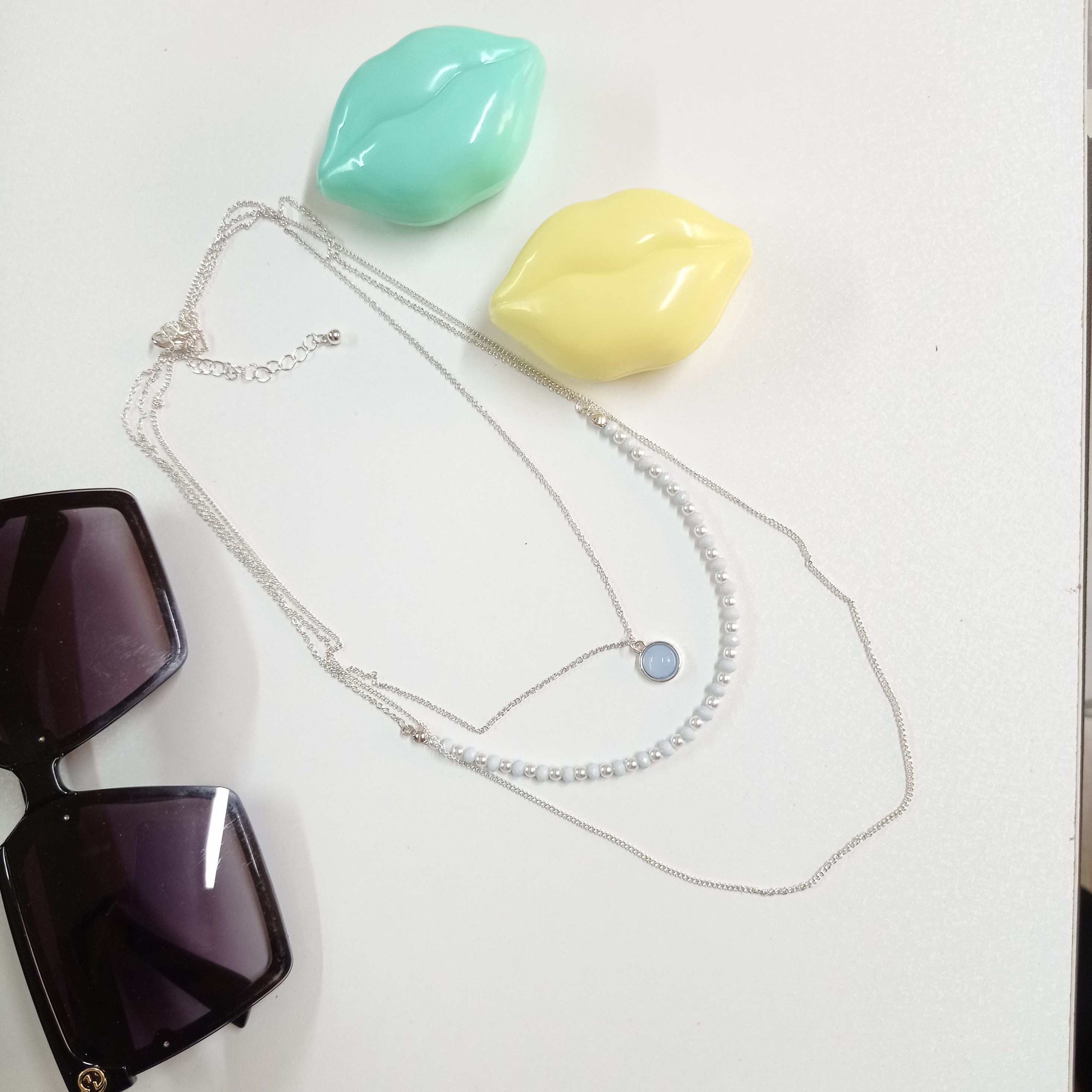 گردنبند سه تیکه رنگ ثابت 💎