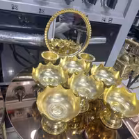 هفت سین شبه مس 9پارچه در رنگ های طلای مسی