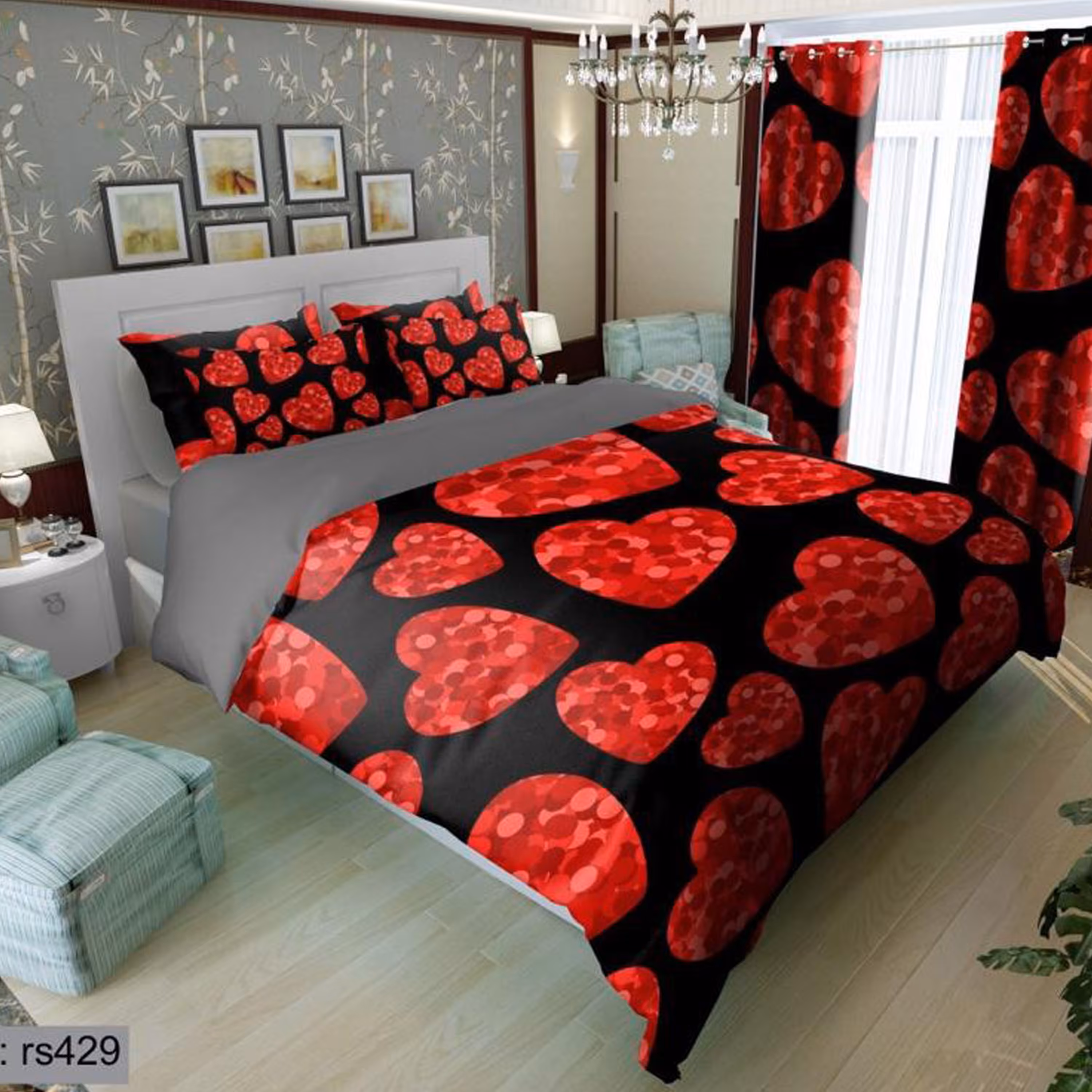 سرویس روتختی 2 نفره تنسل چاپی برندترک لند(Turk Land) rs 429