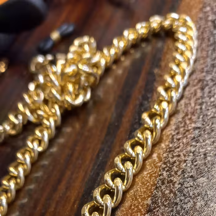 زنجیر گردنبند کارتیر طلایی رنگ ثابت