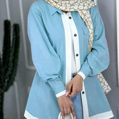 مانتو اسپرت زنانه داکرون مدل مداد رنگی کد 55106