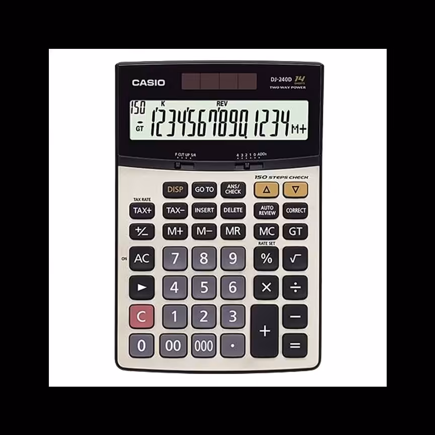 ماشین حساب کاسیو Dj240 چهارده رقم