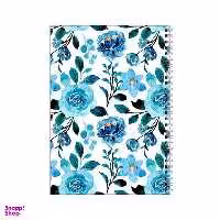 دفتر مشق 100 برگ بامبیلیپ طرح پترن رز های آبی کد 9452033