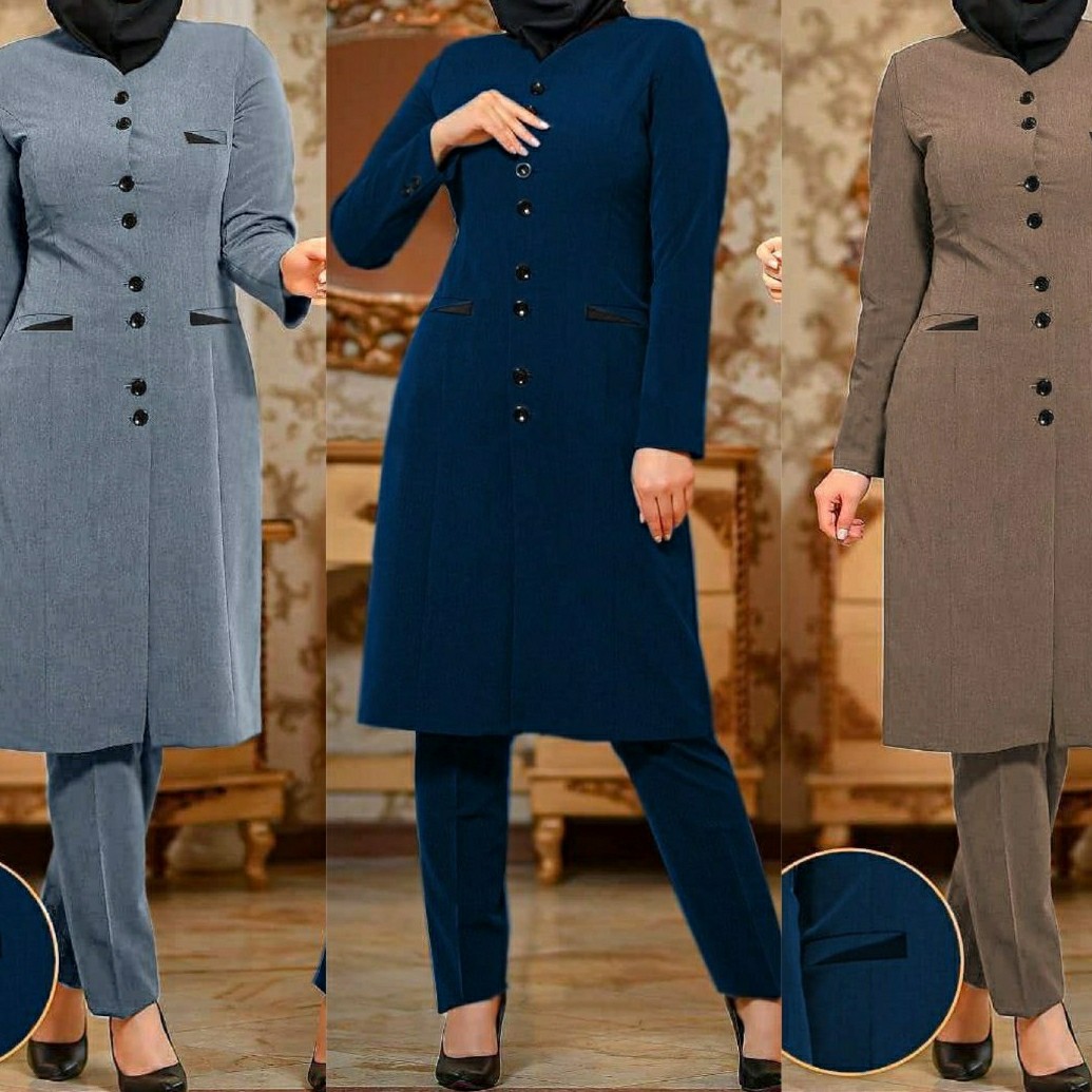 مانتو شلوار اداری جنس مازراتی تا سایز 50