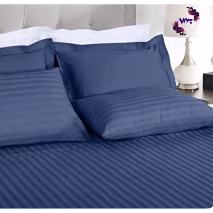 روتختی  تک نفره طرح هتلی سرمه ای برواگالری با جنس نخ پنبه و کیفیت و دوخت درجه یک