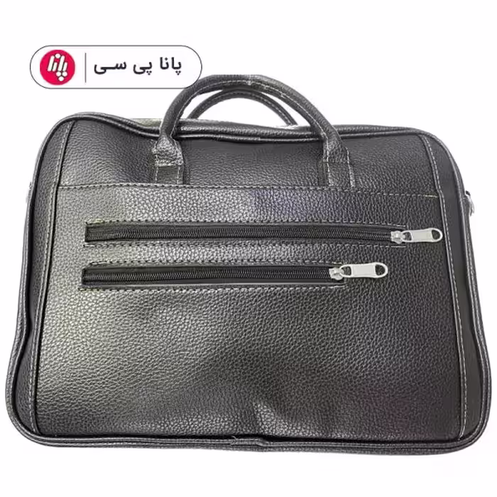 کیف لپتاپ طرح چرم B075 قهوه ای تیره