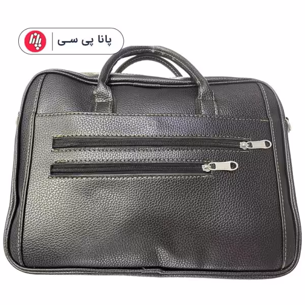 کیف لپتاپ طرح چرم B075 قهوه ای تیره