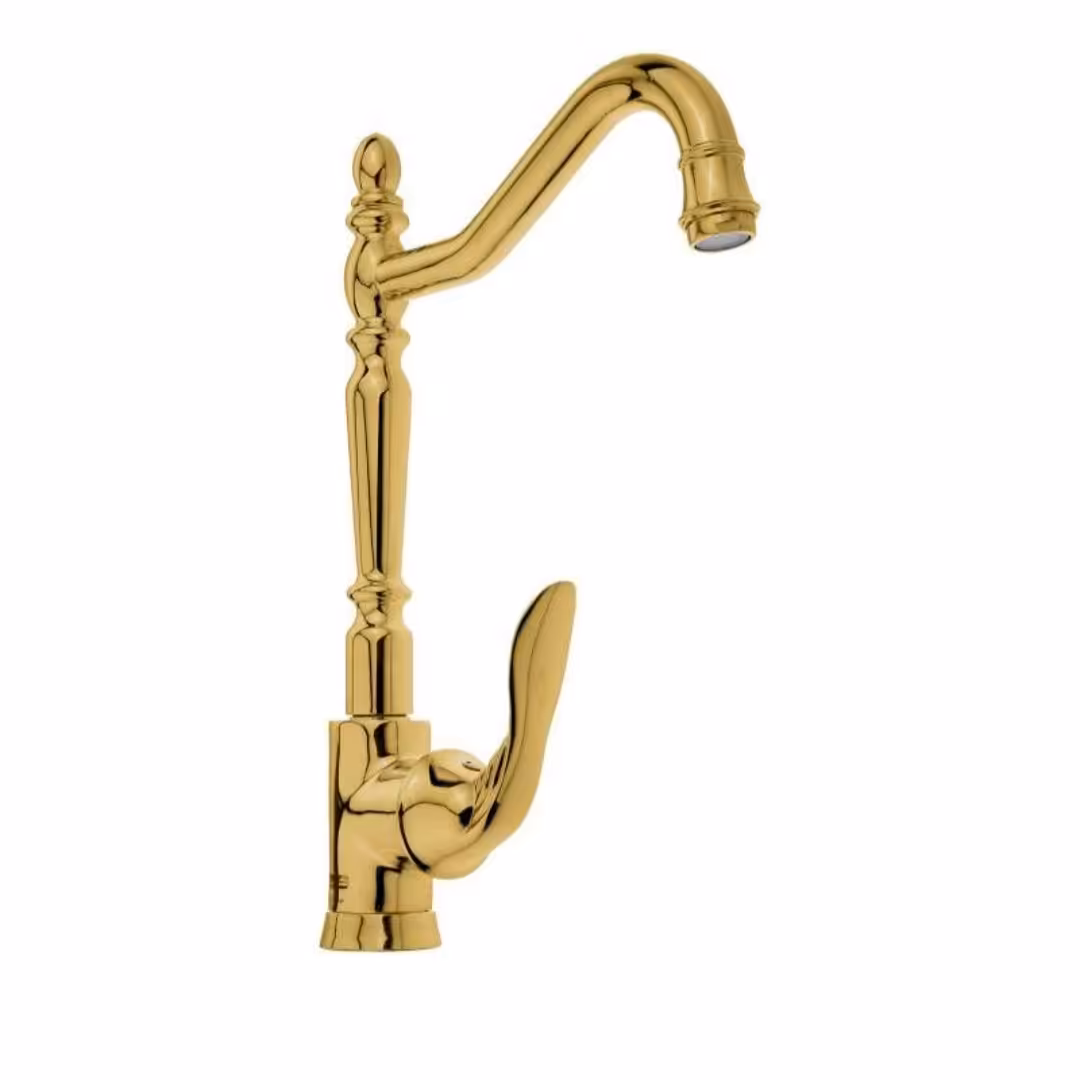 شیرآلات کویران آذر-شیر ظرفشویی مدل میلان-طلایی