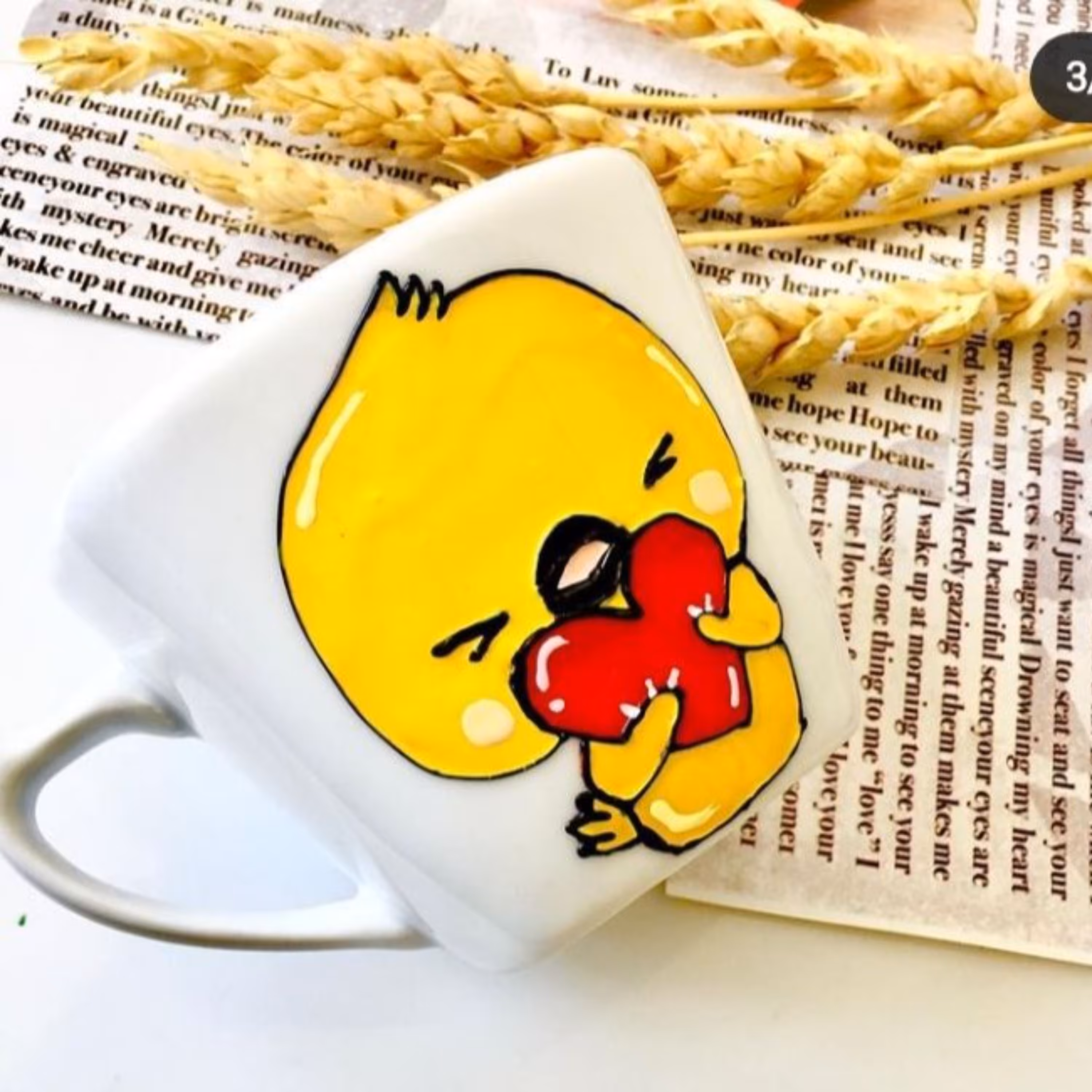 ماگ کودک طرح جوجه قلبی هدیه ای زیبا و خاص به کودکان شما