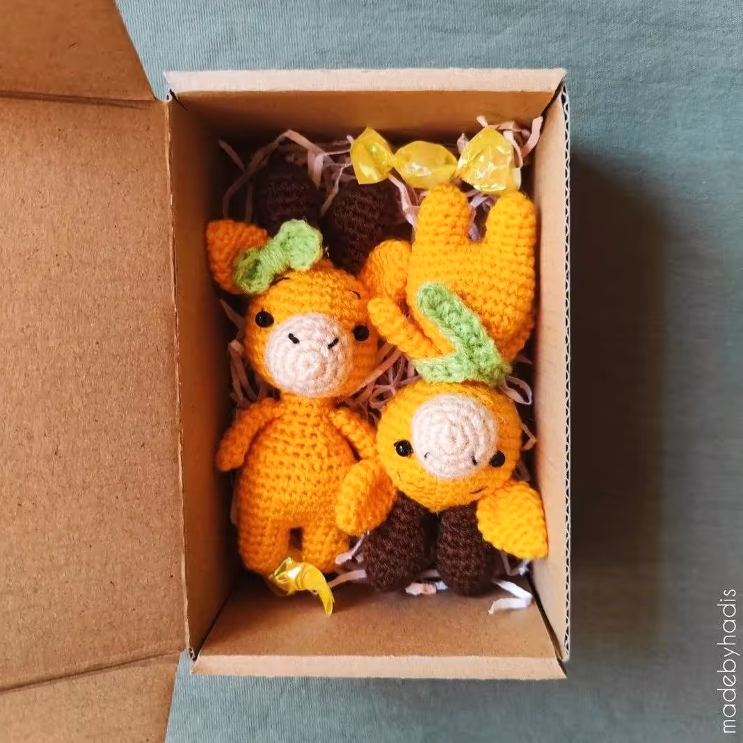 سرکلیدی بافتنی زرافه 