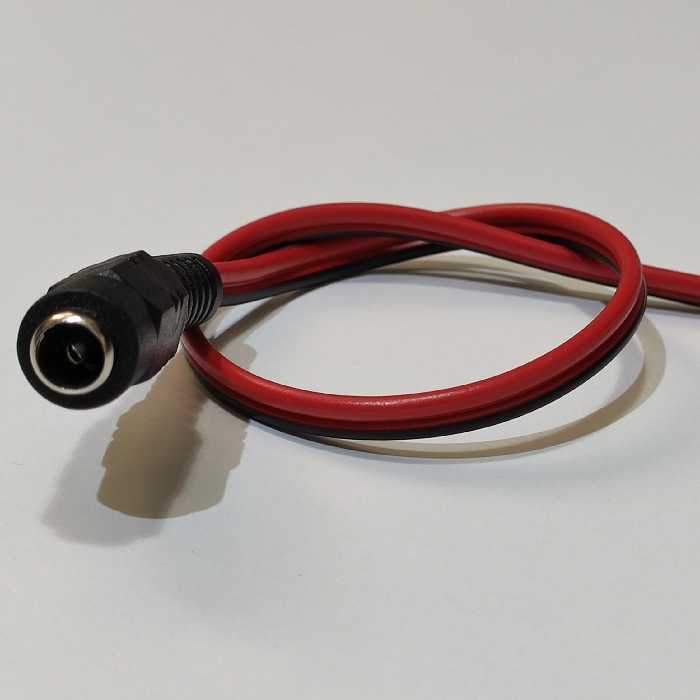 سوکت آداپتور مادگی سیم دار - 20 سانتیمتر - فیش آداپتوری - 5.5 در 2.1 میلیمتر 