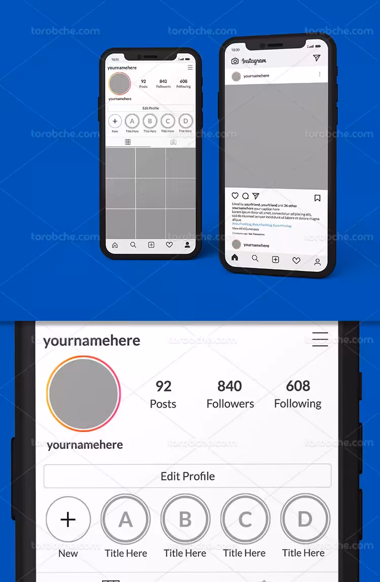 موکاپ بنر اینستاگرام با کیفیت | گرافیک با طعم تربچه