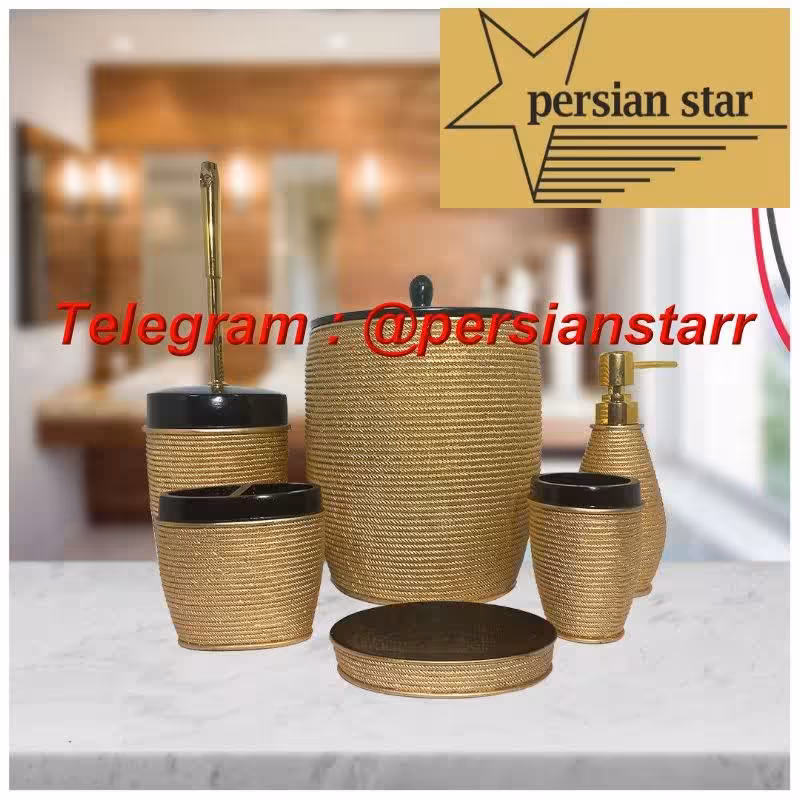 سرویس بهداشتی 6پارچه رزین طلایی 