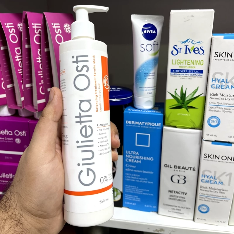 ماسک مو جولیتا استی مدل Keratin حجم 350 میلی لیتر فاقد سولفات پارابن و پارافین | amazonchi
