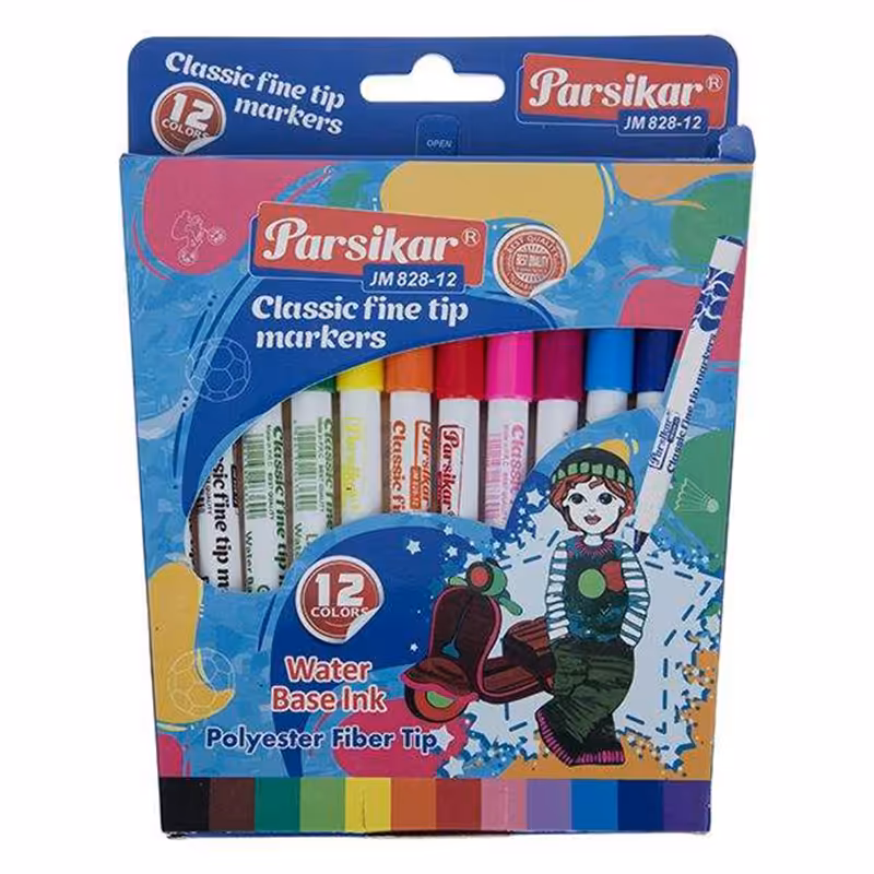 ماژیک رنگ آمیزی پارسی کار 12 رنگ &ndash; قیمت و خرید | برایتو