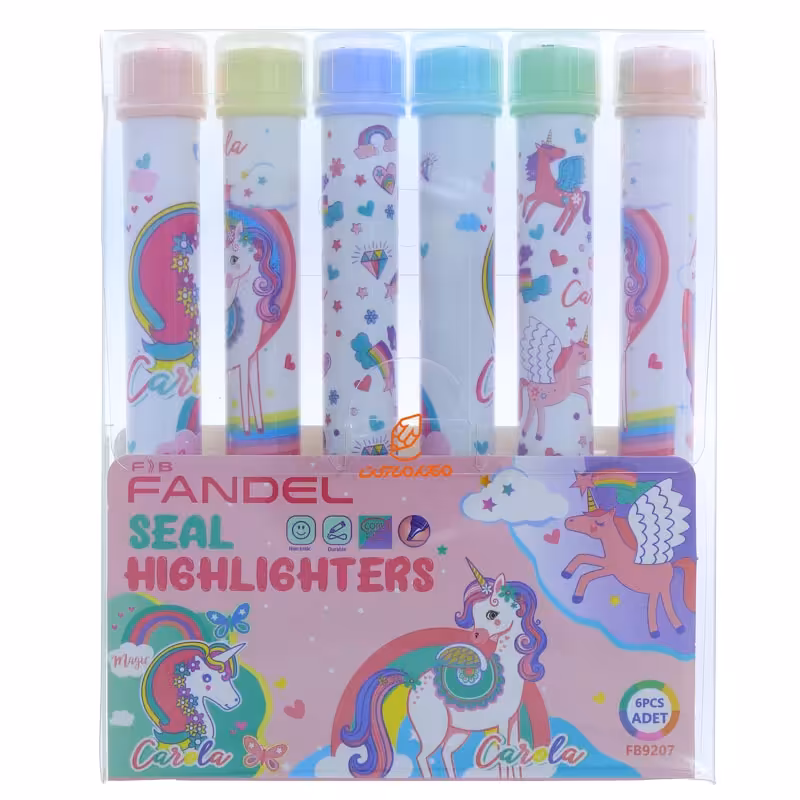 ماژیک علامت گذار استامپی بسته 6 عددی طرح یونی کورن 9207 فاندل FANDEL