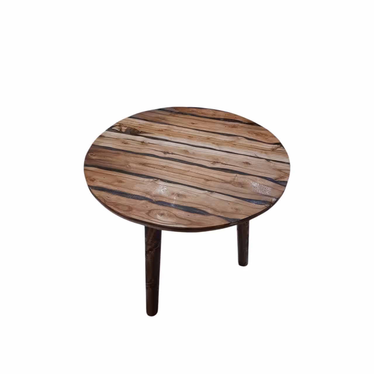 میز عسلی چوبی ترکیب چوب و رزین کد54