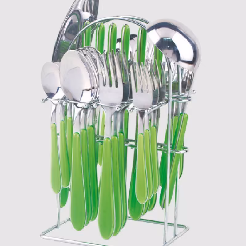 سرویس قاشق و چنگال 33 پارچه بارسلون یونیک کد 5860 ( رنگبندی متنوع)