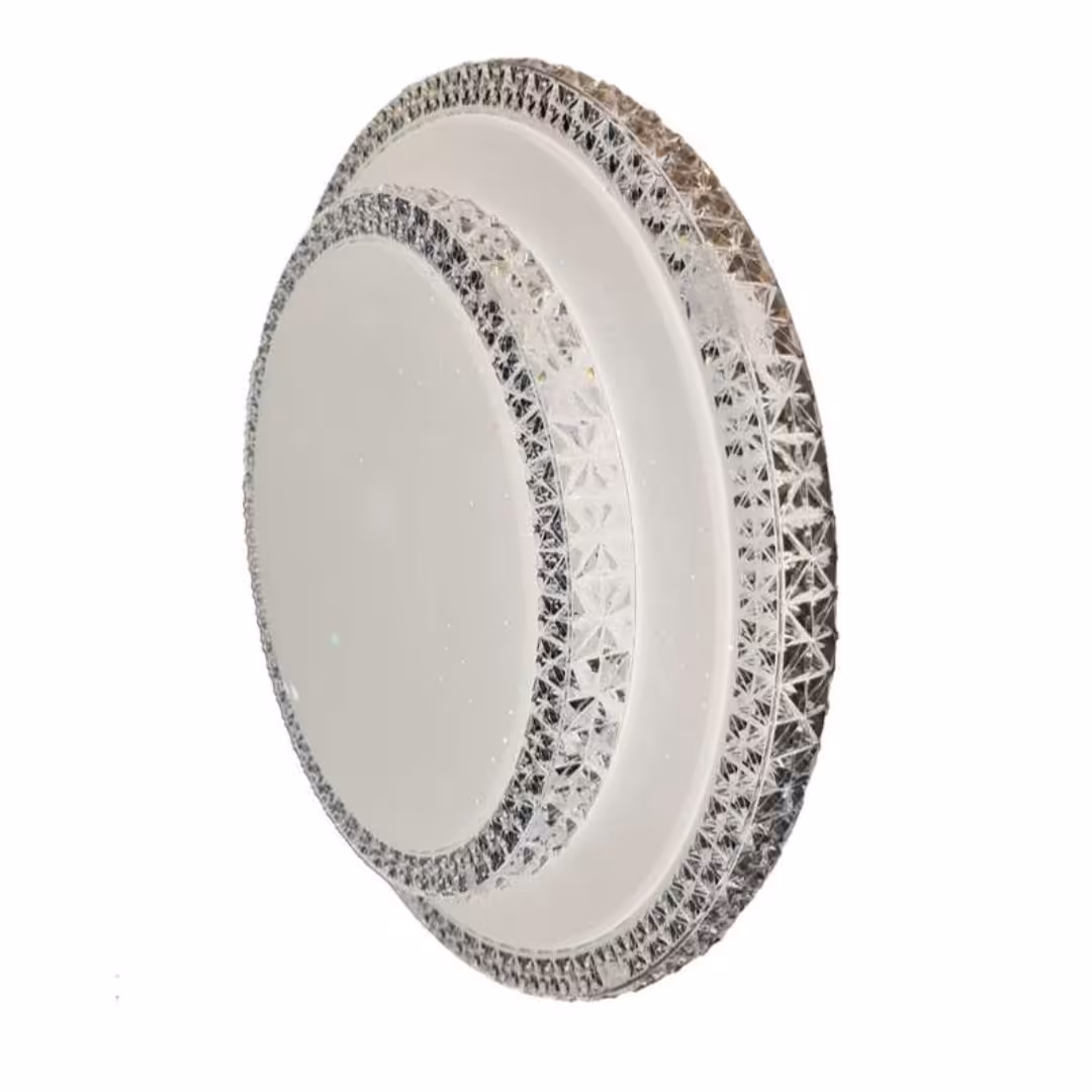 لوستر سقفی 36 وات مودی دوطبقه طرح کریستالی 3 حالته 