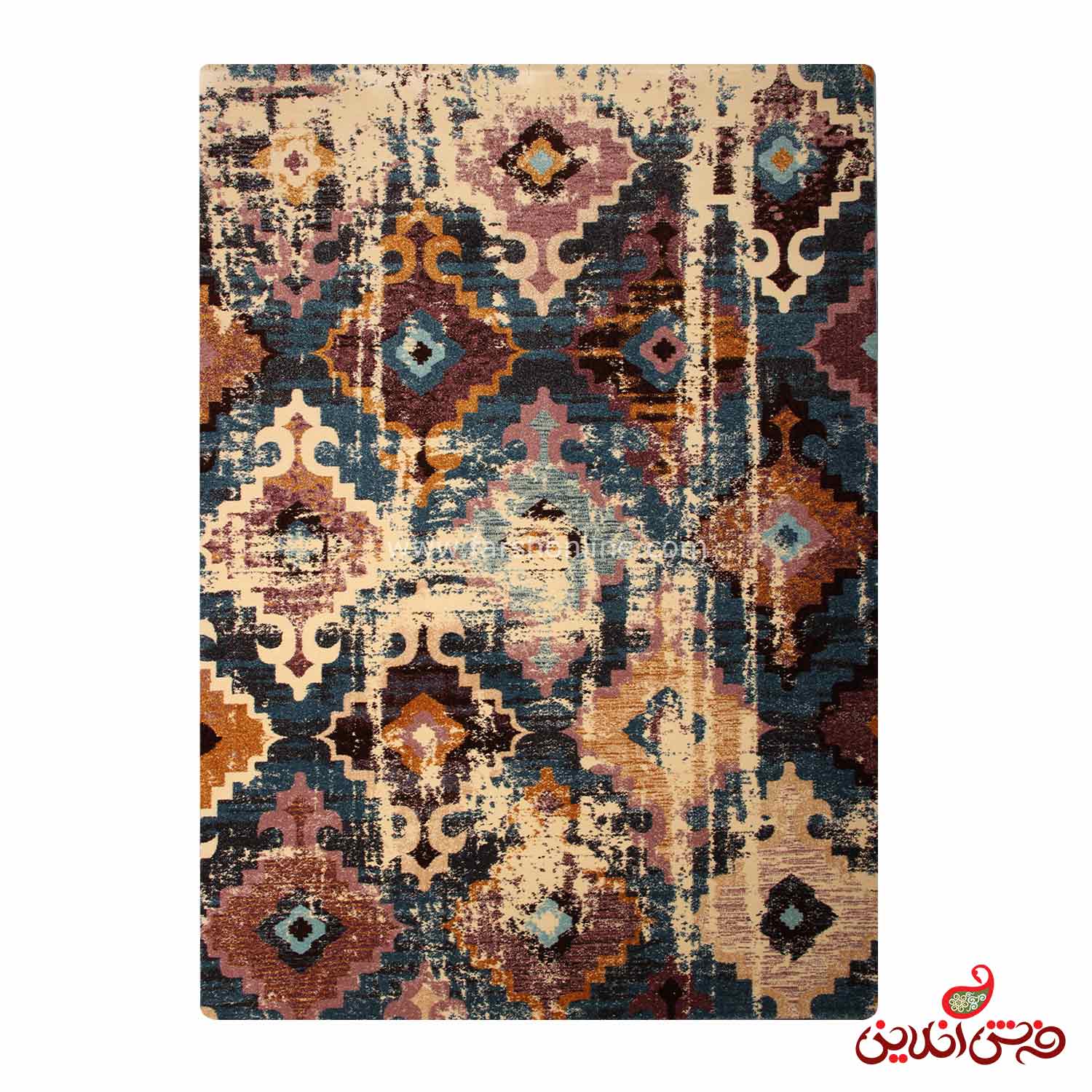 فرش ساوین کد 7272 آبی تیره