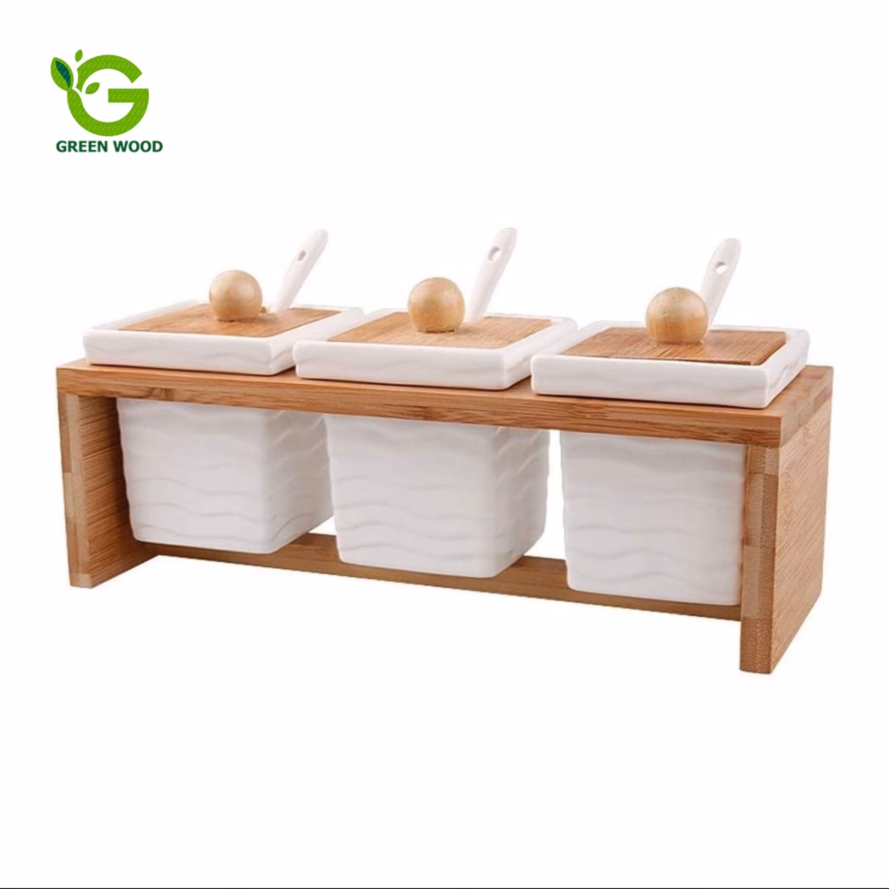 ست جا ادویه 3 عددی بامبو سرامیک مدل PD2362-10 کد Gw180203008