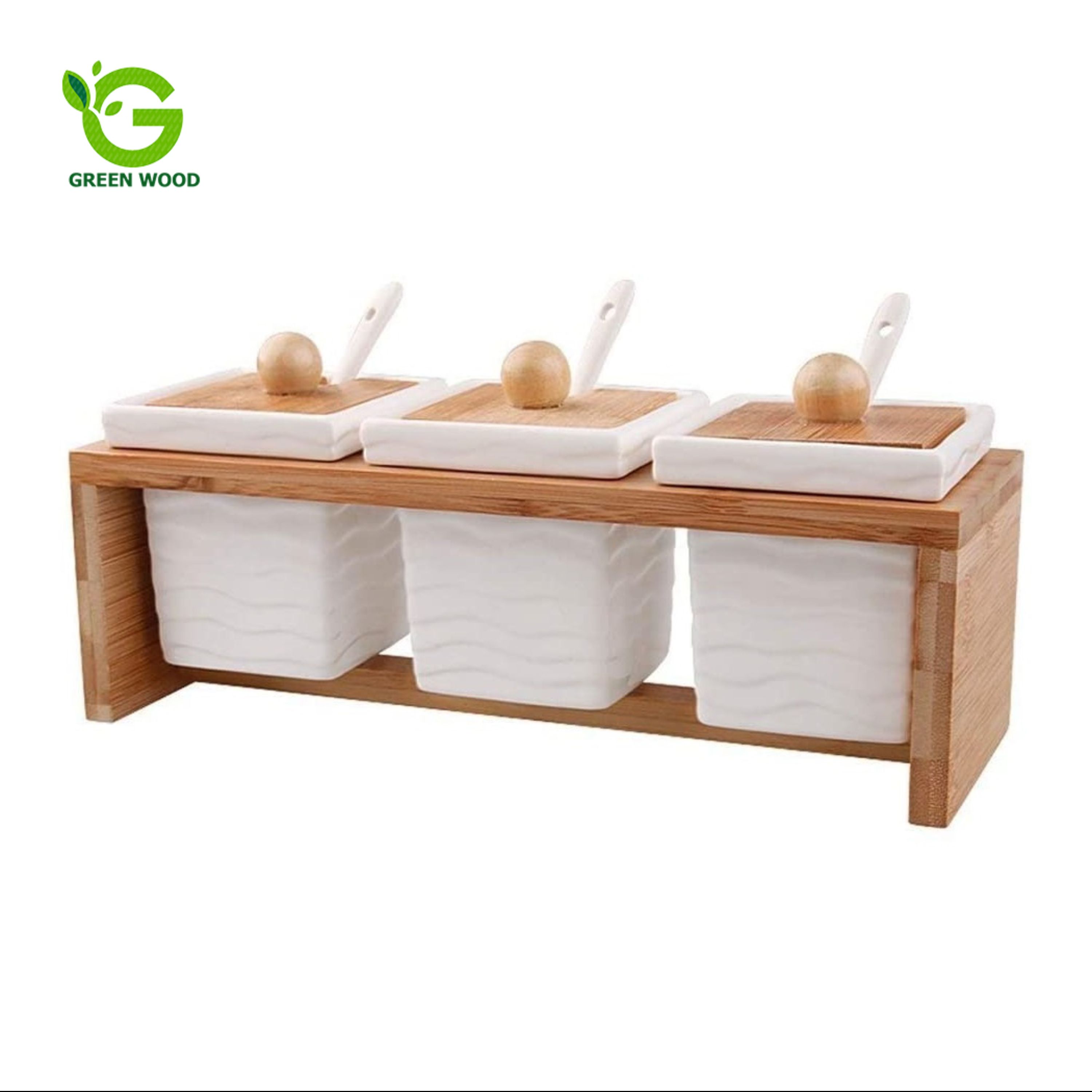 ست جا ادویه 3 عددی بامبو سرامیک مدل PD2362-10 کد Gw180203008