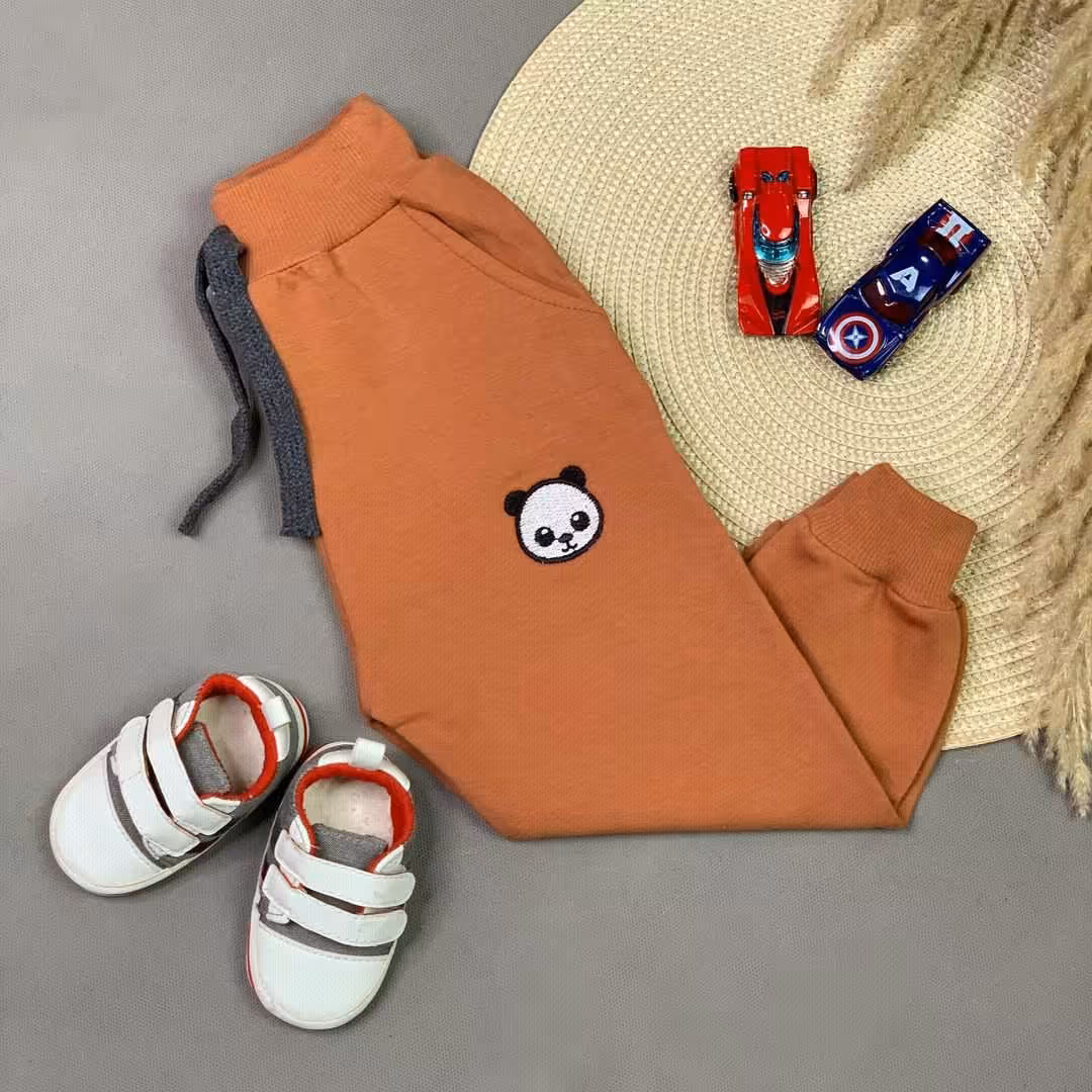 شلوار اسلش بچگانه سایز 40 و 50 ،شلوار پسرانه اسلش،شلوار پسرونه پنبه دورس رنگ آجری