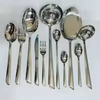 سرویس قاشق چنگال 24 نفره 144 پارچه مارک یونیک طرح ناخنی ( آهنربا نگیر)