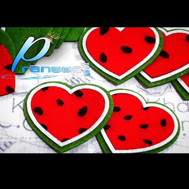 زیر لیوانی مدل هندوانه قلبی ( ویژه شب چله)